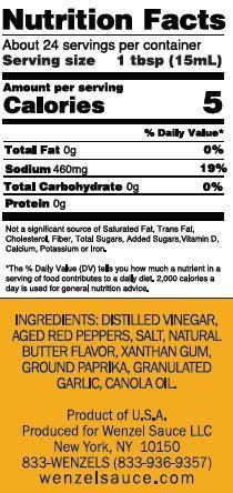 12 pack case Wenzel Sauce 12oz